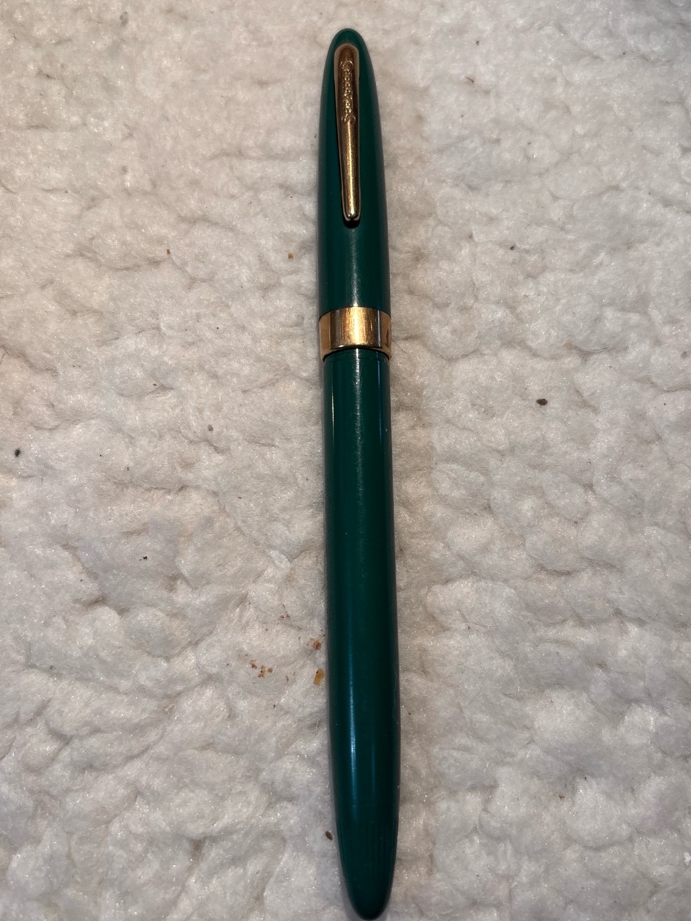 Sheaffer Vintage Green Snorkel Pen-Silver Palladium Nib medium